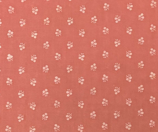 EOB - VIP Cranston Print Works - Vintage Pink Fabric / Tiny White Flower Bouquets