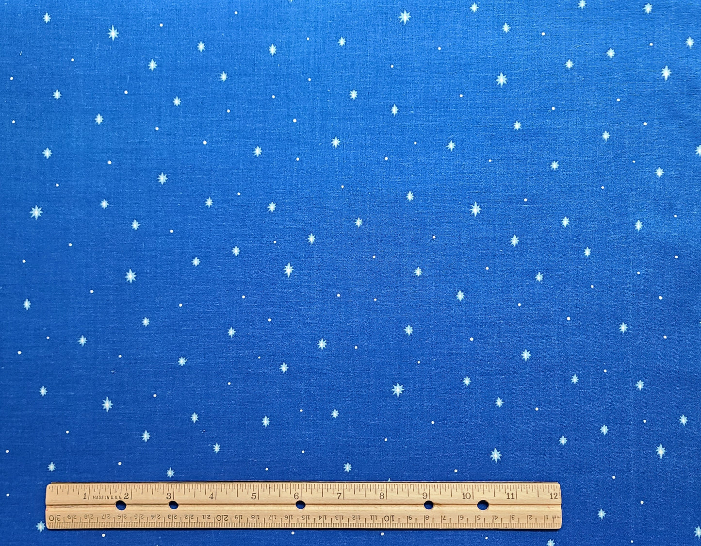 Joan Kessler Concord Fabrics Inc - Royal Blue Fabric / Light Blue and White Star and White Dot Print