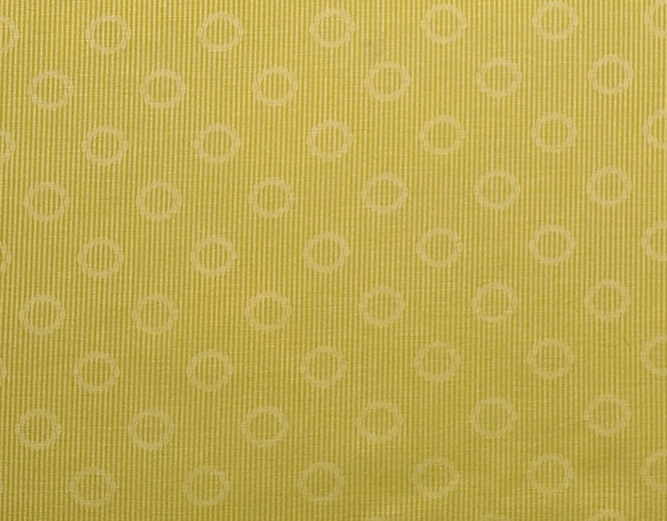 EOB - Peter Pan Fabrics - Gold and Yellow Vertical Stripe (Parallel to Selvage) Tonal Stripe and Circle Print