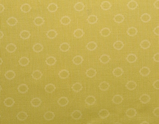 EOB - Peter Pan Fabrics - Gold and Yellow Vertical Stripe (Parallel to Selvage) Tonal Stripe and Circle Print