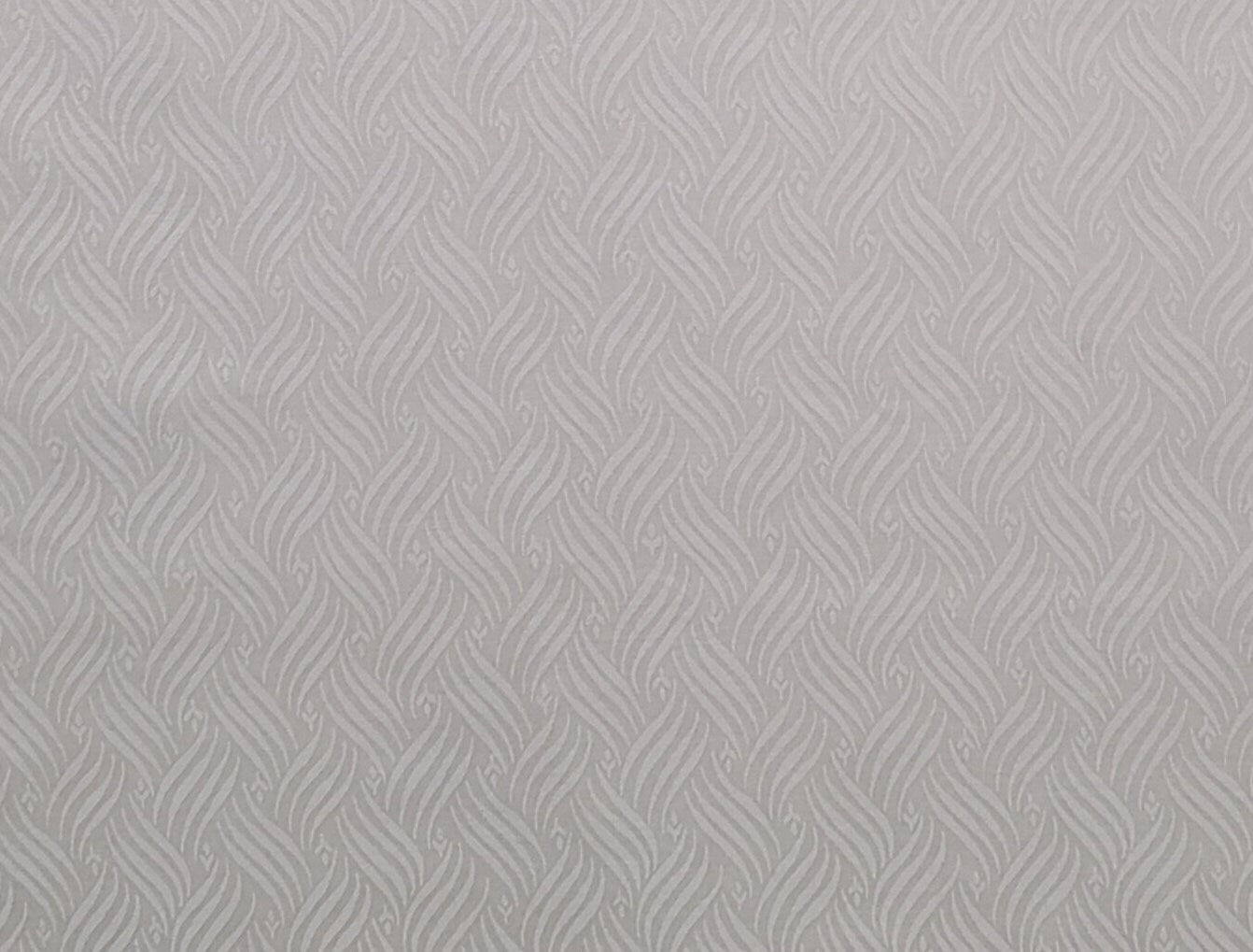 Springs Industries Inc - White Tone-on-Tone Wave Pattern Fabric