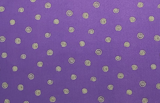 Tiddlywinks by Arrin Turnmire for Moda #14025 - Plum Fabric / Lime Spiral Print