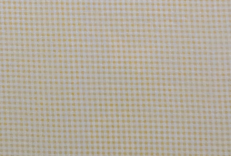 White and Yellow Mini Check Fabric - Selvage to Selvage Print