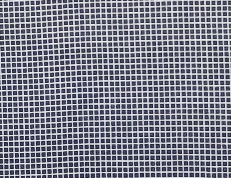 White Fabric / Blue Mini Squares - Selvage to Selvage Print