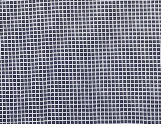 White Fabric / Blue Mini Squares - Selvage to Selvage Print