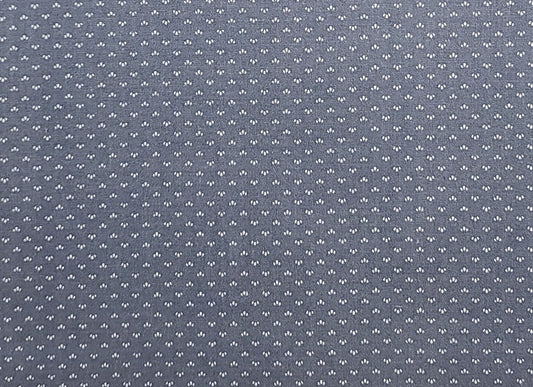 VIP Print Cranston Print Works - Colonial Blue Fabric / Tiny White Pin Dot Pattern