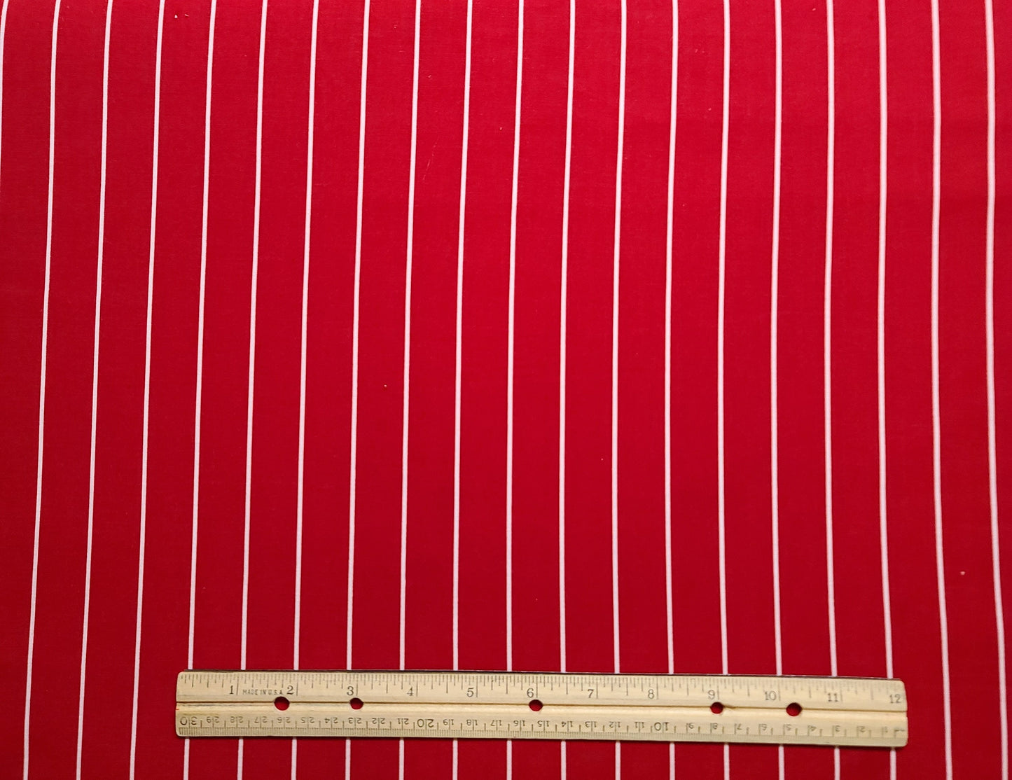 The Manes Organization Inc - Red Fabric / White Pinstripe