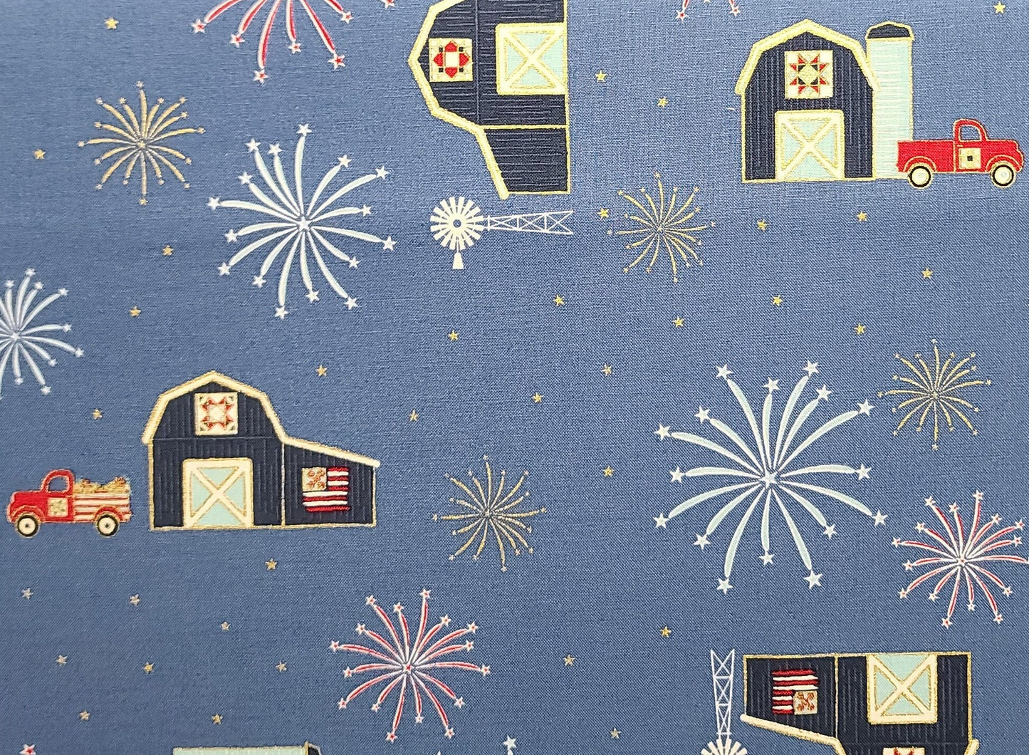 Riley Blake Designs Pattern SC14411 Sweet Freedom by Beverly McCullough 2023 - Barns Denim Sparkle