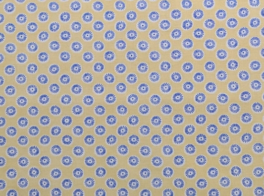 Lakehouse LH04003 "Little Beads" - Yellow Fabric / Blue and White Design