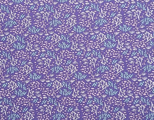 EOB - JoAnn Fabrics - Purple Fabric / Aqua, White, Pink Print